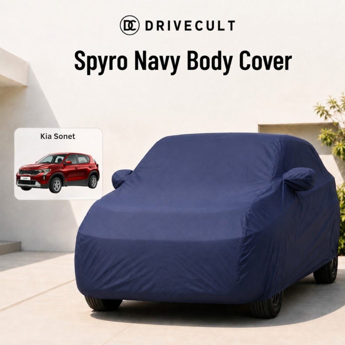 Kia Sonet Spyro Navy body cover 1