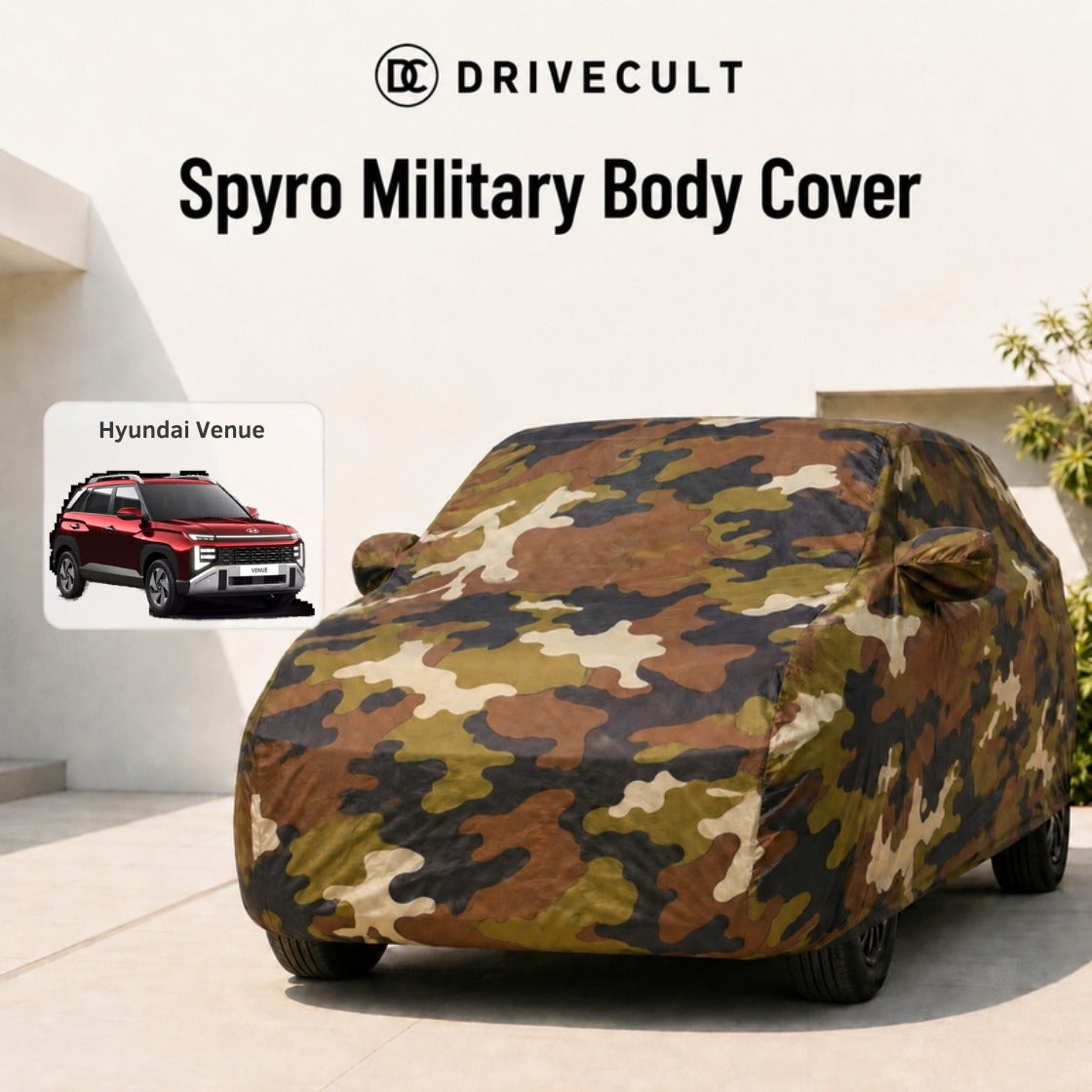 Hyundai Venue Spyro Military body cover 1