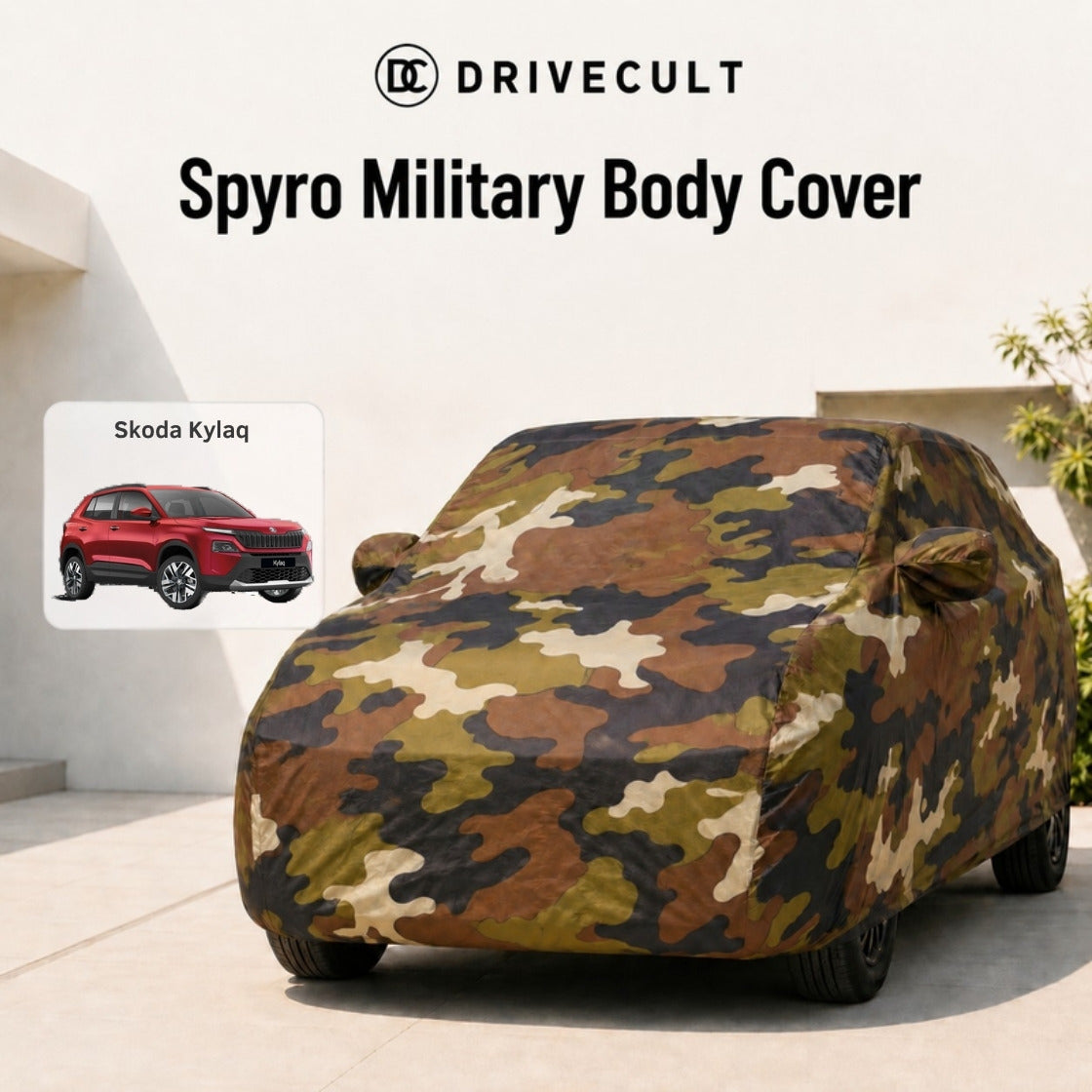 Skoda Kylaq Spyro Military body cover 1