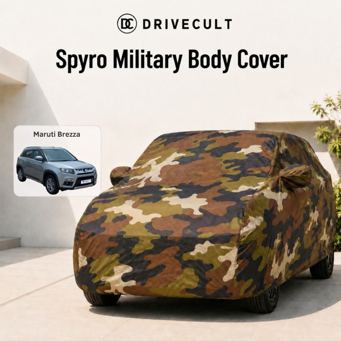 Maruti Brezza Spyro Military body cover 1