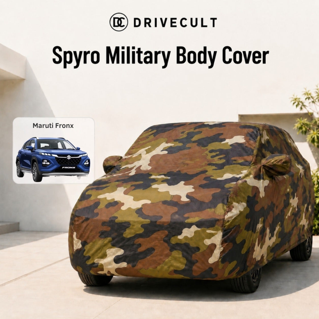 Maruti Fronx Spyro Military body cover 1