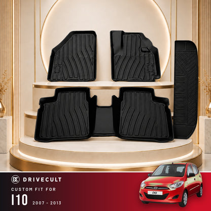 DriveCult Apex TPE 5D mats custom fit for the Hyundai i10 2007-2013