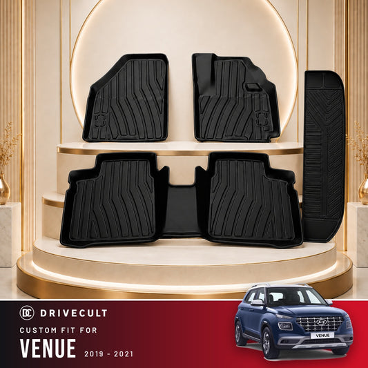 DriveCult Apex TPE 5D mats custom fit for the Hyundai Venue 2019-2021