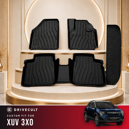 DriveCult Apex TPE 5D mats custom fit for the Mahindra XUV 3XO