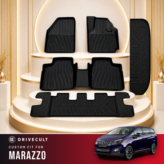 DriveCult Apex TPE 5D mats custom fit for the Mahindra Marazzo