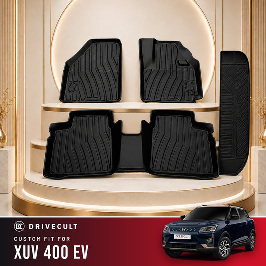 DriveCult Apex TPE 5D mats custom fit for the Mahindra XUV 400 EV