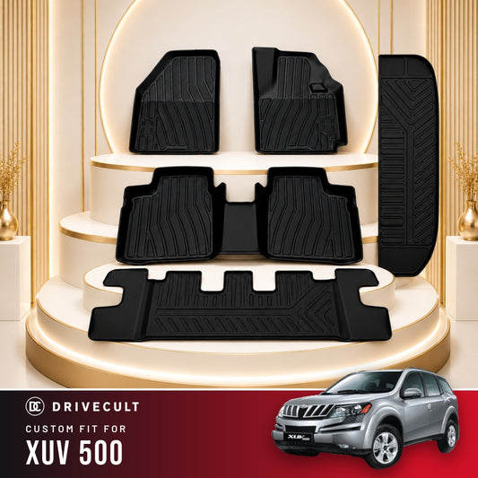DriveCult Apex TPE 5D mats custom fit for the Mahindra XUV 500