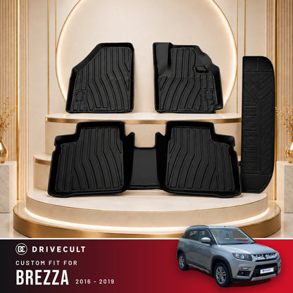 DriveCult Apex TPE 5D mats custom fit for the Maruti Suzuki Brezza 2016-2019