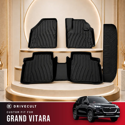 DriveCult Apex TPE 5D mats custom fit for the Maruti Suzuki Grand Vitara