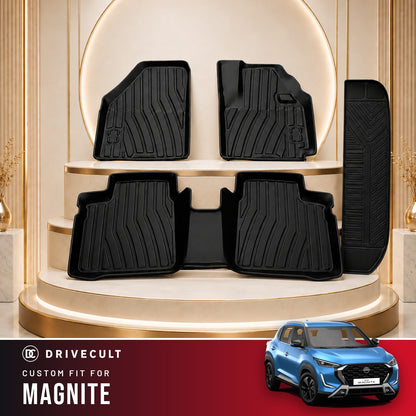 DriveCult Apex TPE 5D mats custom fit for the Nissan Magnite