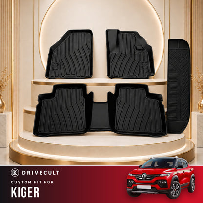 DriveCult Apex TPE 5D mats custom fit for the Renault Kiger