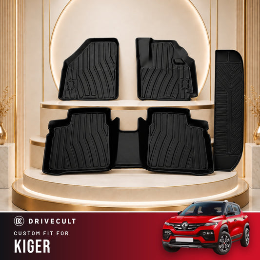 DriveCult Apex TPE 5D mats custom fit for the Renault Kiger