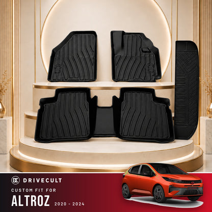 DriveCult Apex TPE 5D mats custom fit for the Tata Altroz 2020-2024