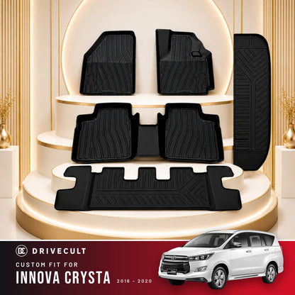 DriveCult Apex TPE 5D mats custom fit for the Toyota Innova Crysta 2016-2020