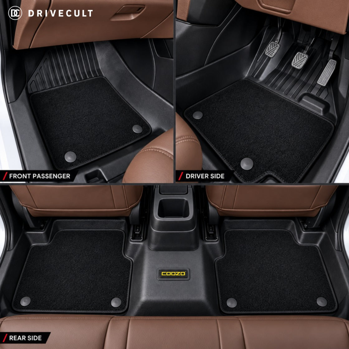 Tata Nexon 2025-2027 ATM X Mats - fitted in the front passenger, driver and rear footwells