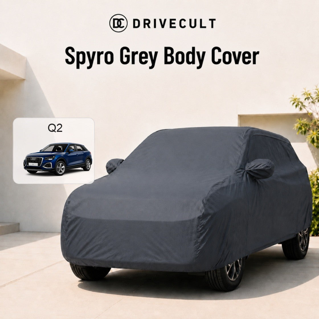 Audi Q2 Body Cover Spyro Grey body cover