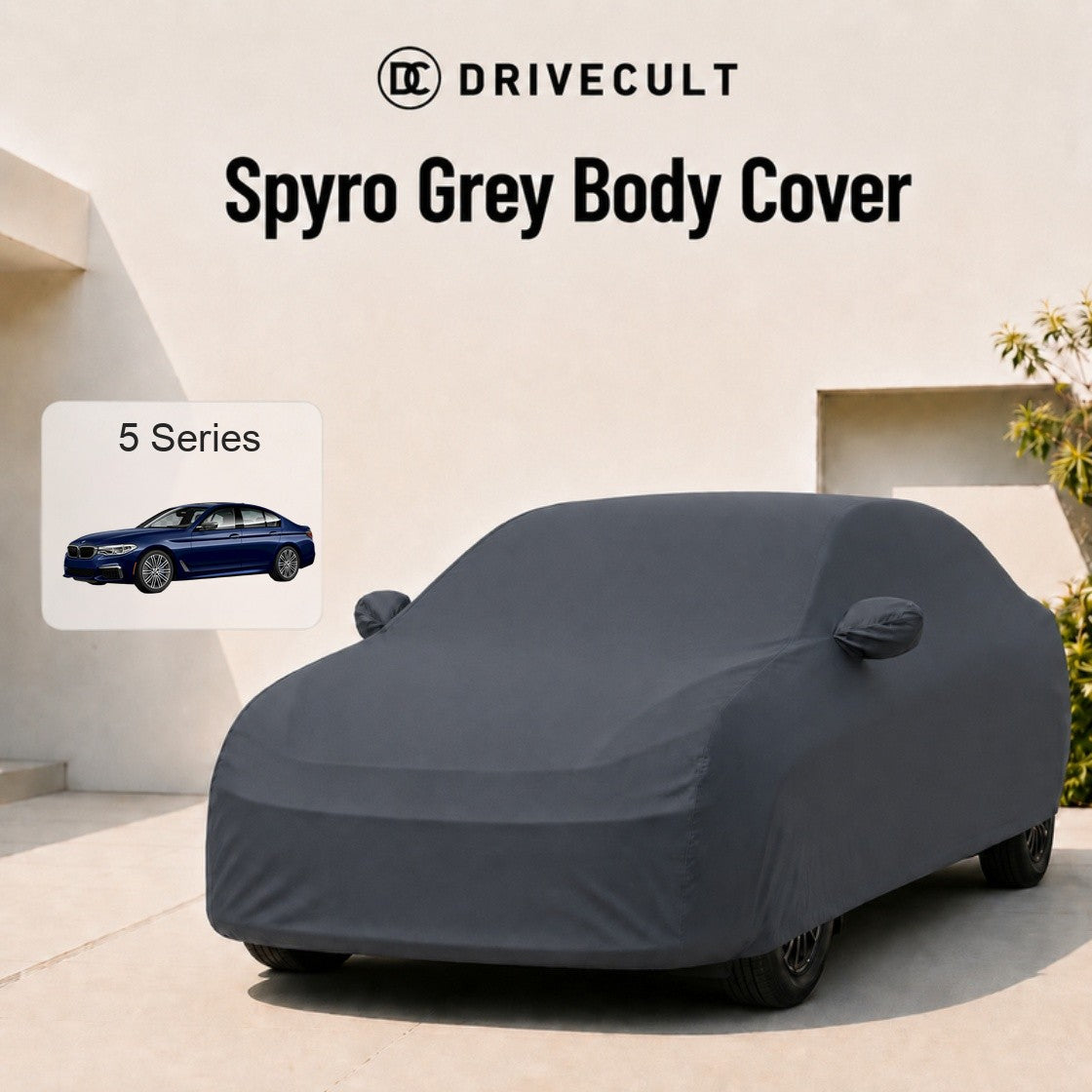 BMW 5 Series Body Cover · 2017–2026 Spyro Grey body cover