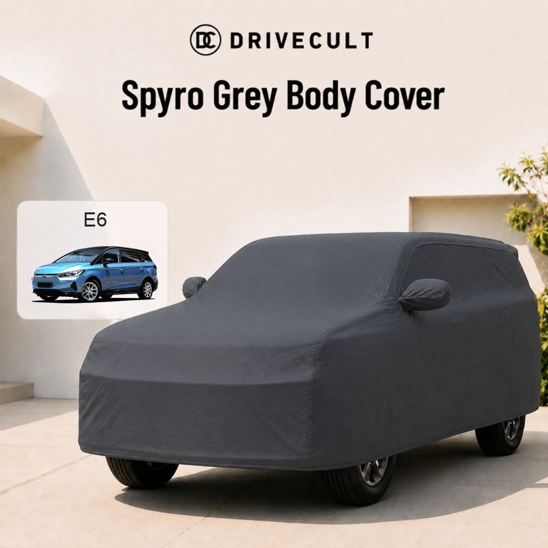 BYD E6 Body Cover Spyro Grey body cover