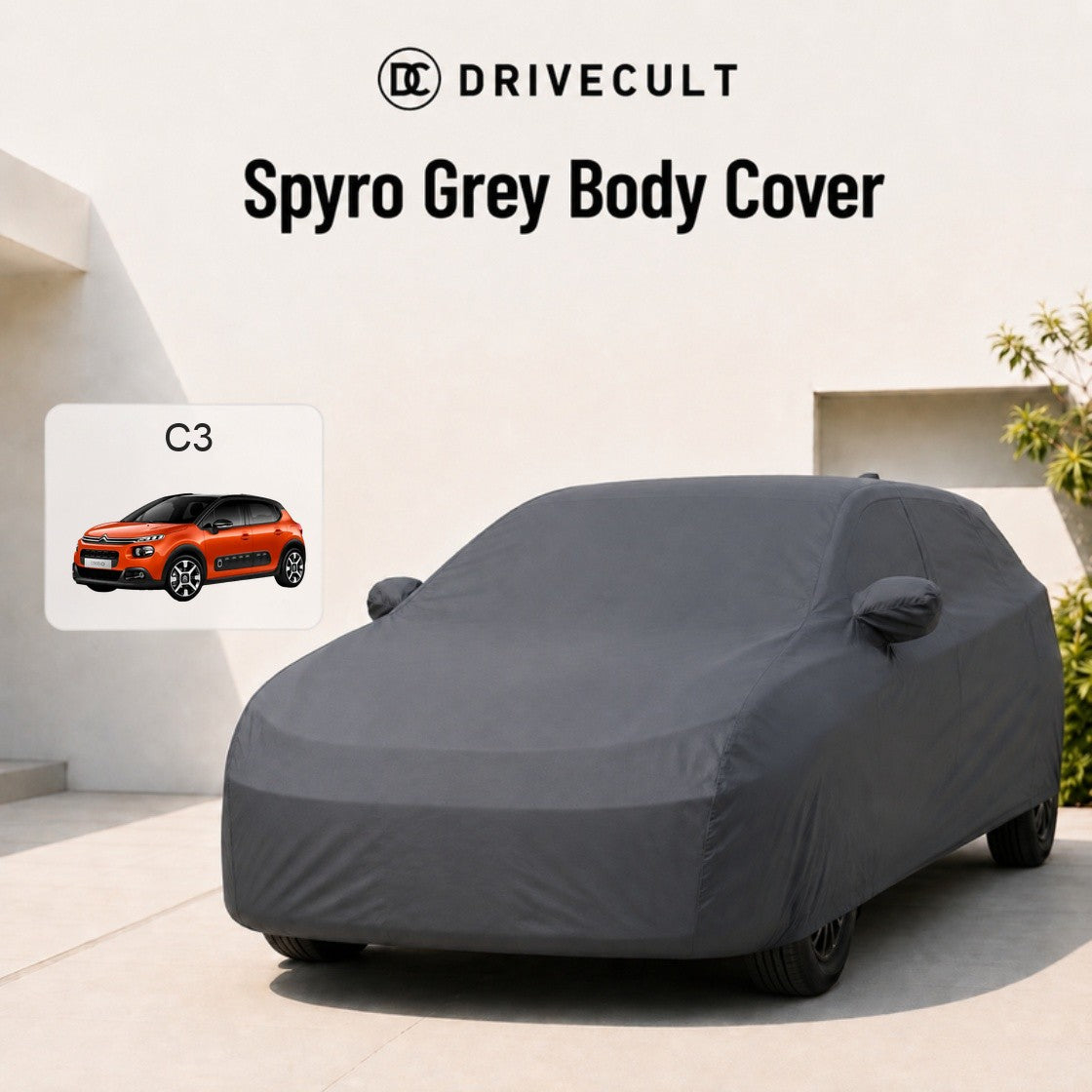Citroen C3 Spyro Grey body cover