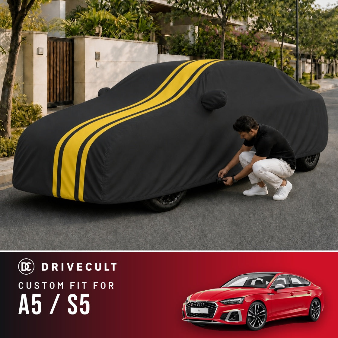 Audi A5 / S5 DriveCult Blaze custom-fit waterproof car body cover