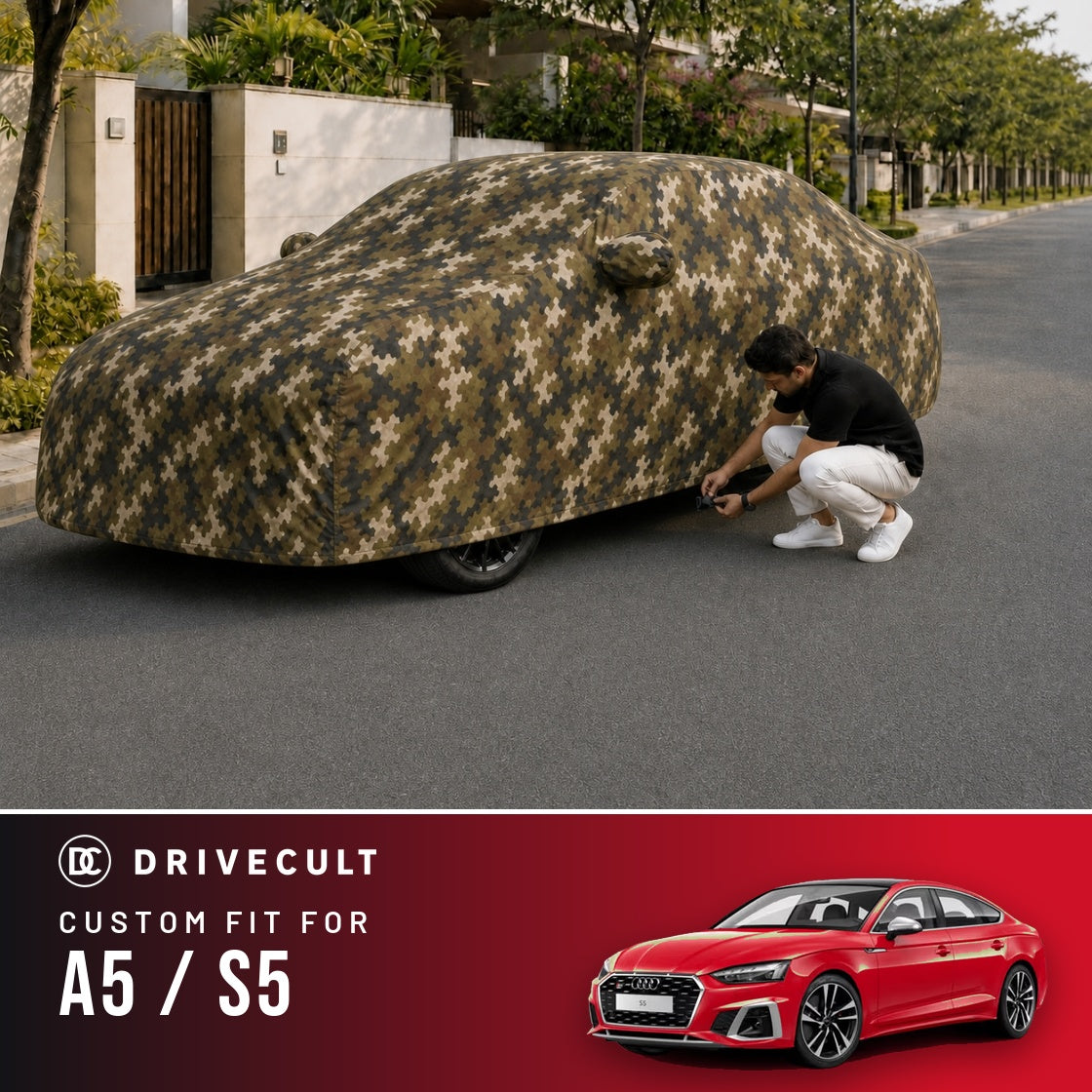 Audi A5 / S5 DriveCult Phantom custom-fit waterproof car body cover