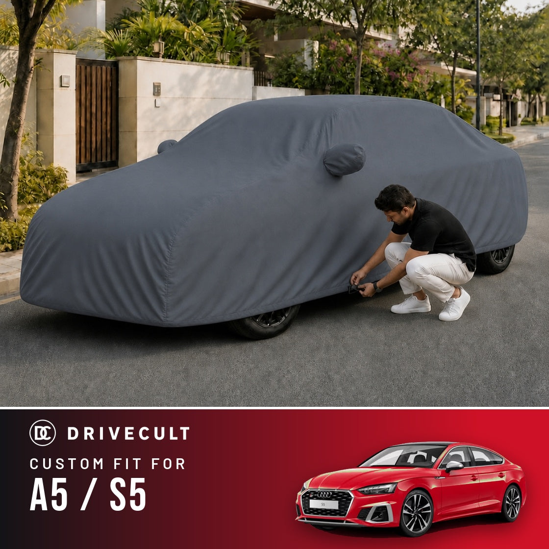 Audi A5 / S5 DriveCult Titan custom-fit waterproof car body cover