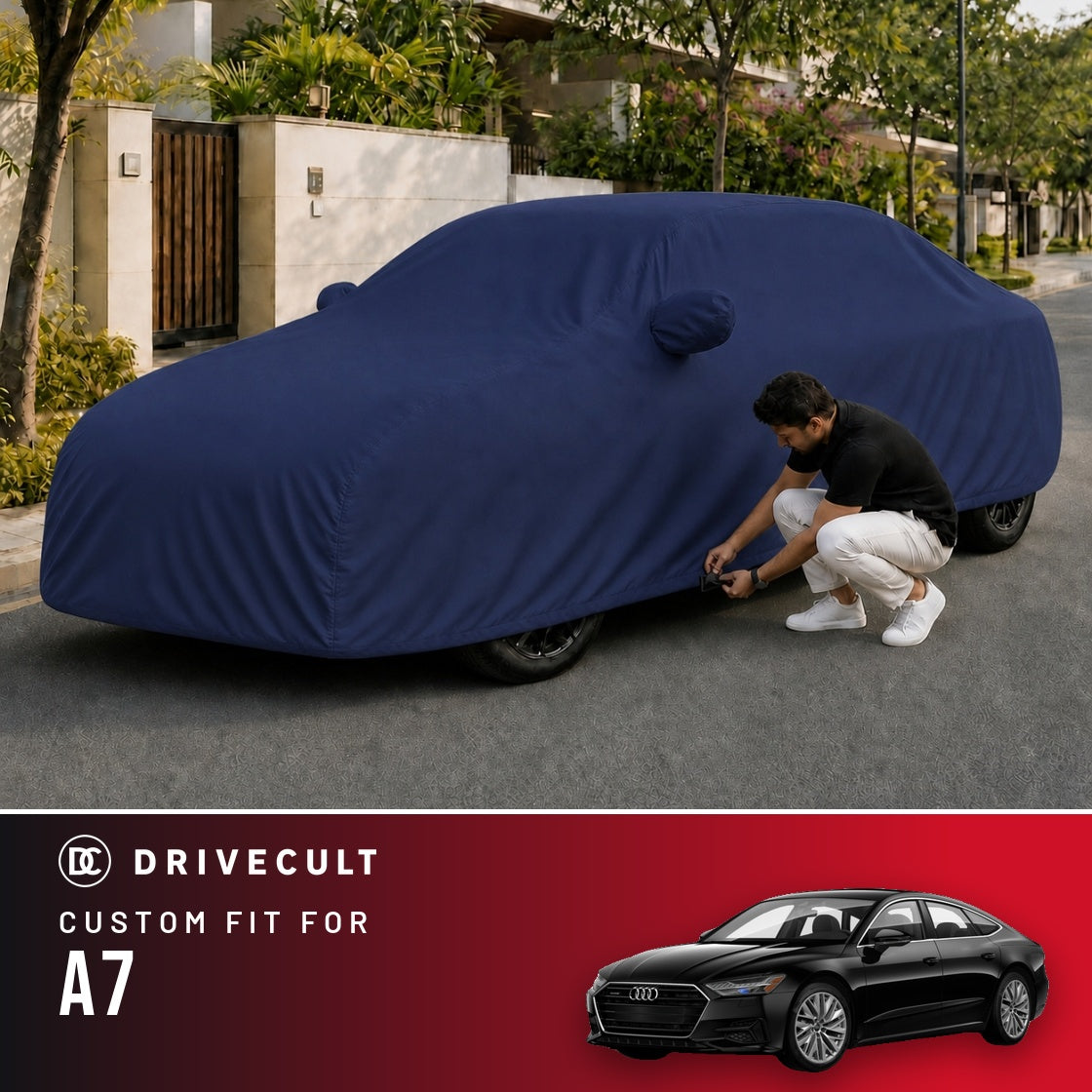 Audi A7 DriveCult Storm custom-fit waterproof car body cover