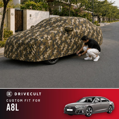 Audi A8L DriveCult Phantom custom-fit waterproof car body cover