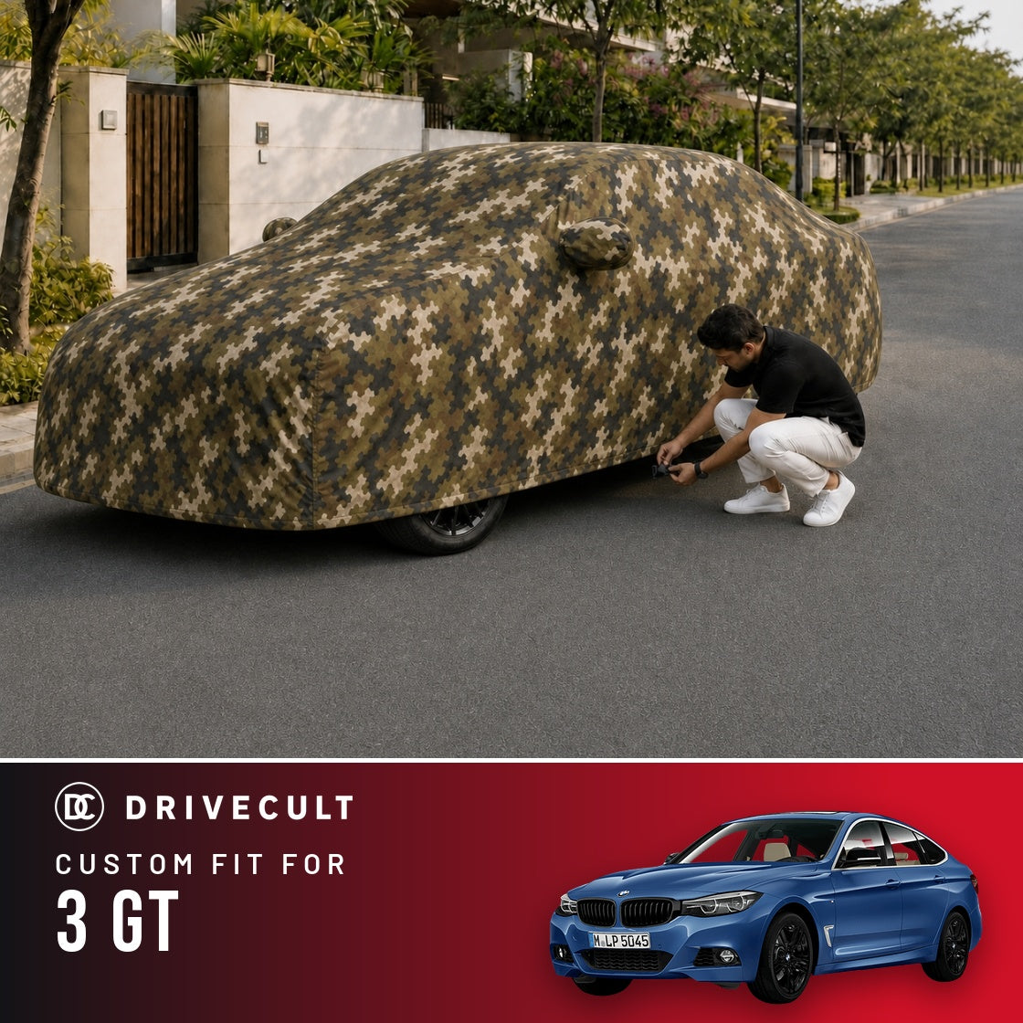 BMW 3 GT DriveCult Phantom custom-fit waterproof car body cover