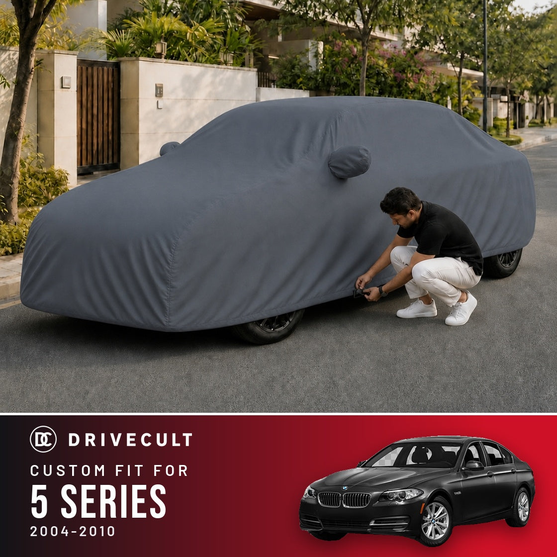 BMW 5 Series 2004-2010 DriveCult Titan custom-fit waterproof car body cover