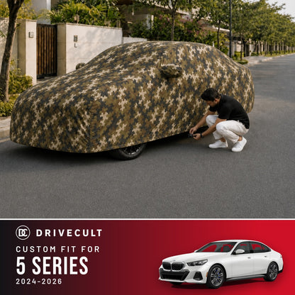 BMW 5 Series 2024-2026 DriveCult Phantom custom-fit waterproof car body cover