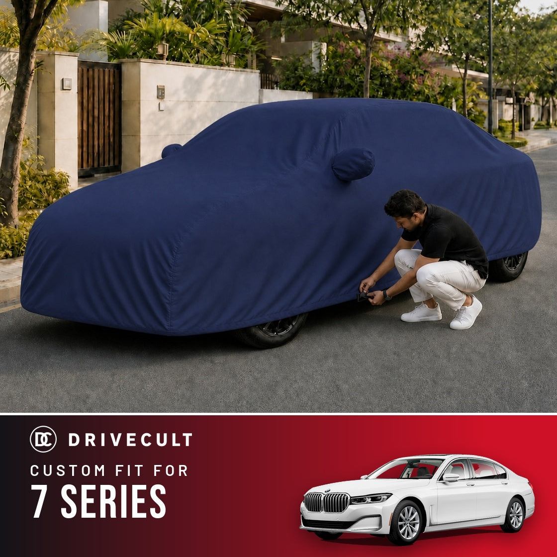 BMW 7 Series DriveCult Storm custom-fit waterproof car body cover