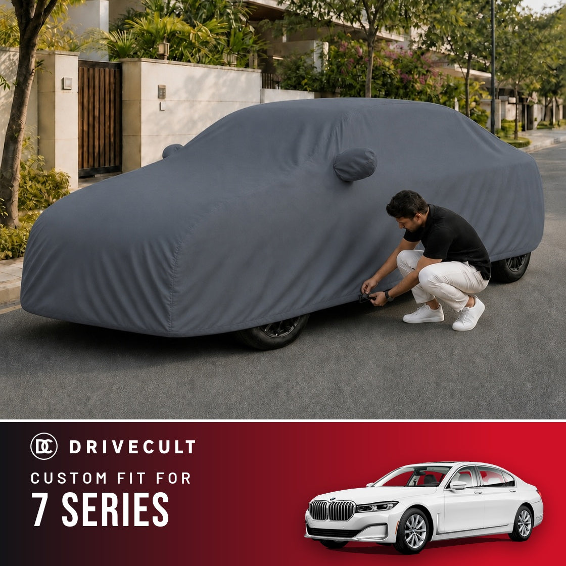 BMW 7 Series DriveCult Titan custom-fit waterproof car body cover