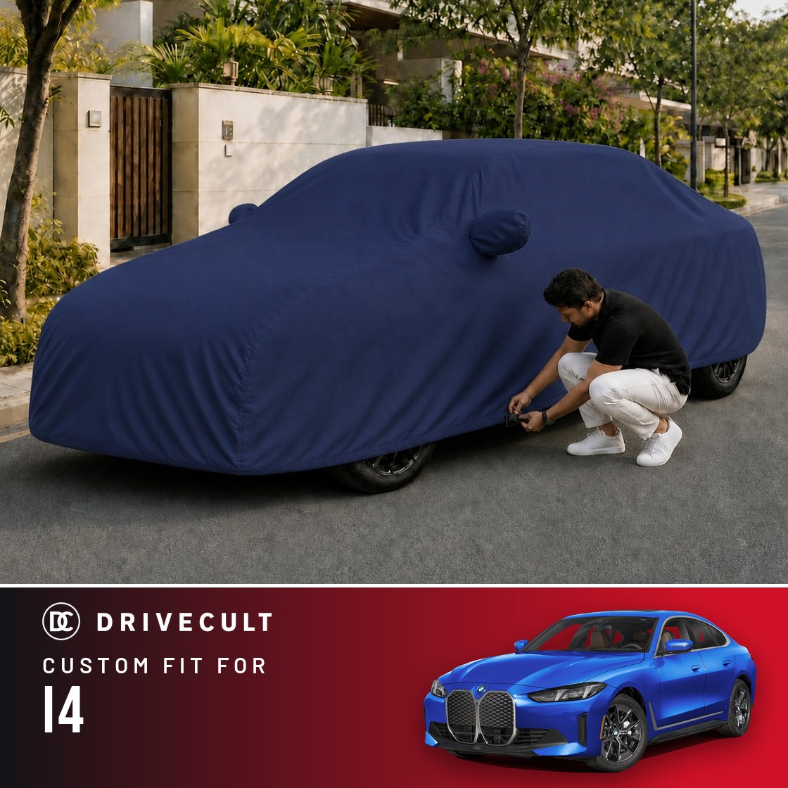 BMW i4 DriveCult Storm custom-fit waterproof car body cover