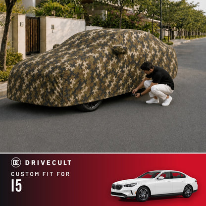 BMW i5 DriveCult Phantom custom-fit waterproof car body cover