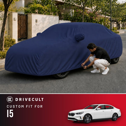 BMW i5 DriveCult Storm custom-fit waterproof car body cover