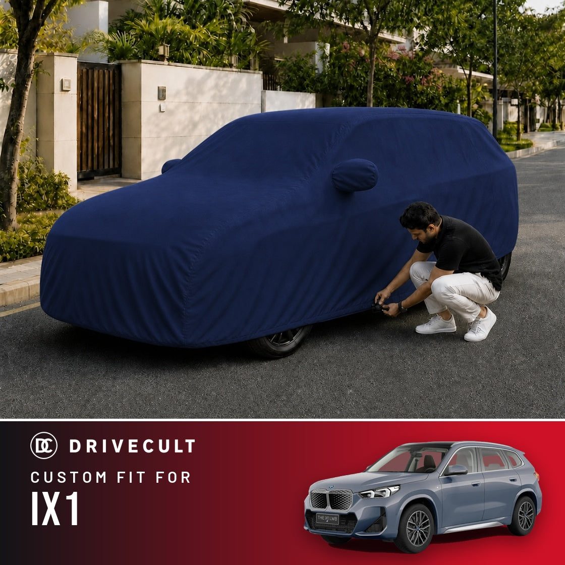 BMW iX1 DriveCult Storm custom-fit waterproof car body cover