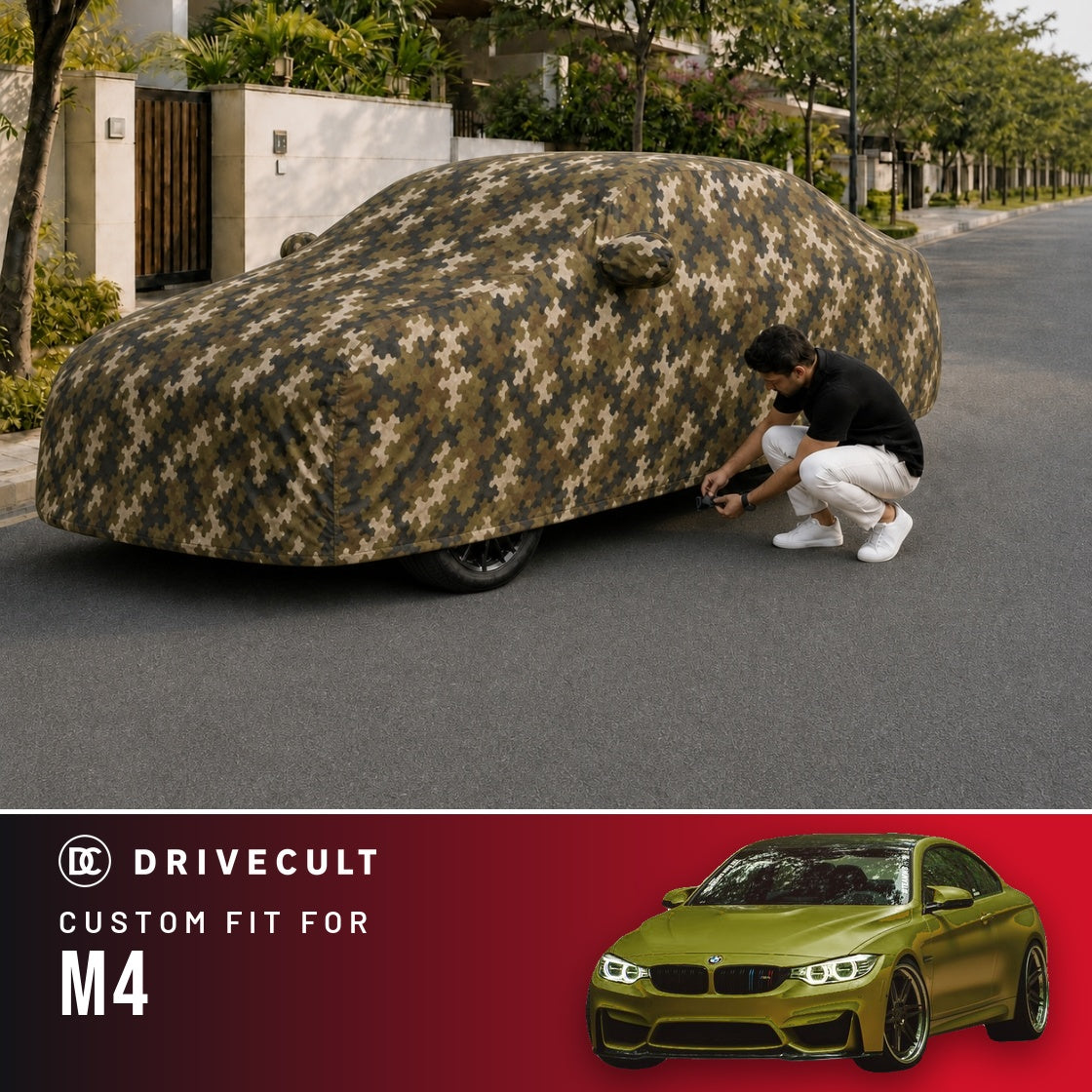 BMW M4 DriveCult Phantom custom-fit waterproof car body cover