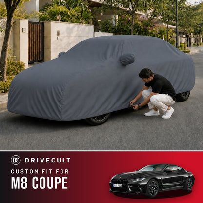 BMW M8 Coupe DriveCult Titan custom-fit waterproof car body cover