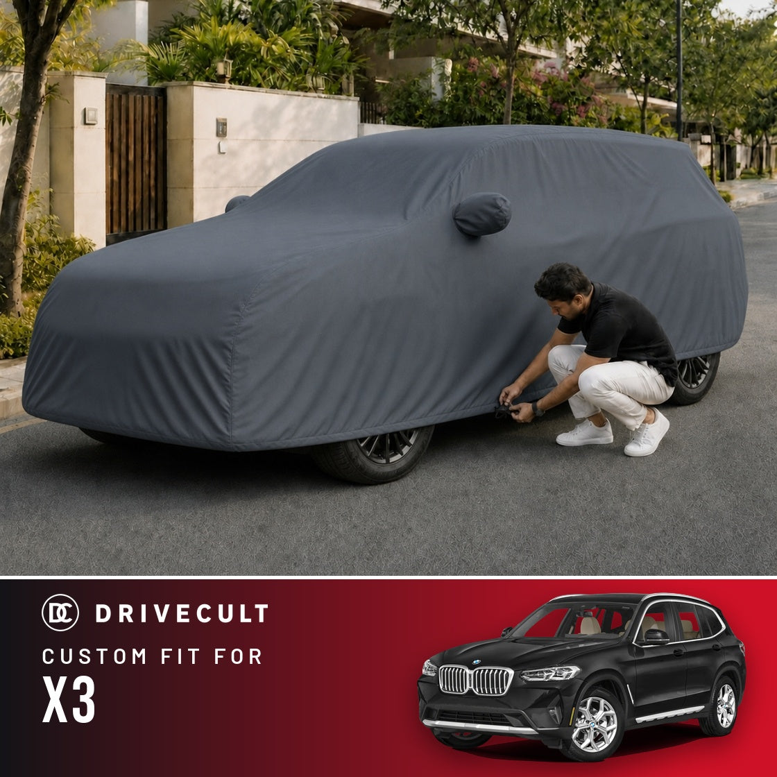 BMW X3 DriveCult Titan custom-fit waterproof car body cover