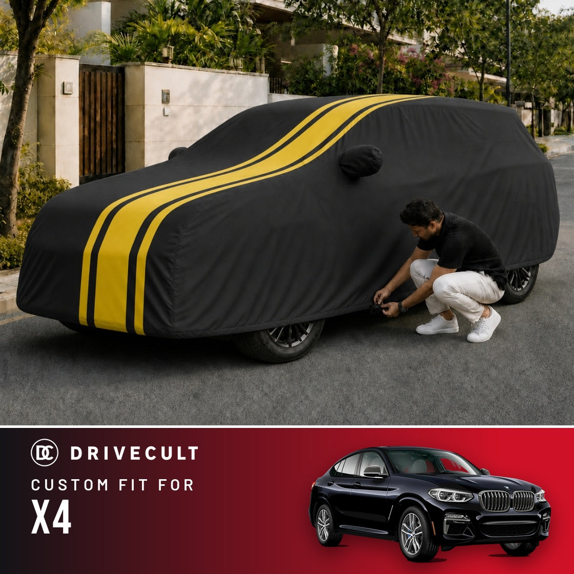 BMW X4 DriveCult Blaze custom-fit waterproof car body cover