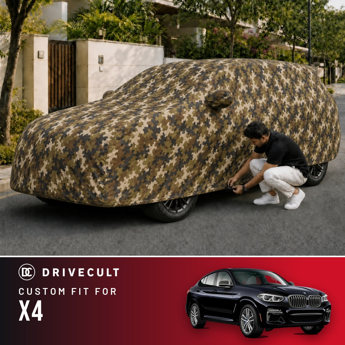 BMW X4 DriveCult Phantom custom-fit waterproof car body cover