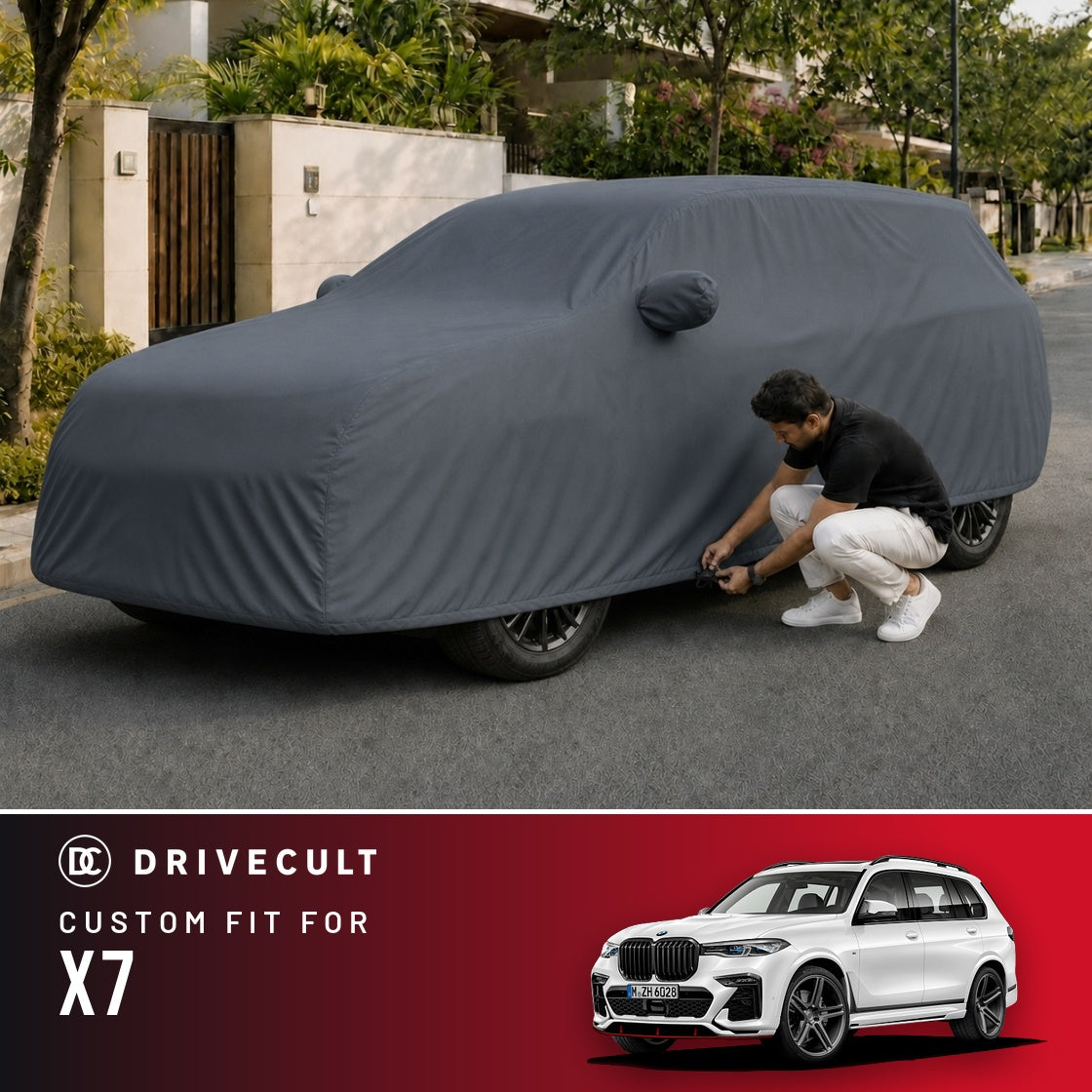 BMW X7 DriveCult Titan custom-fit waterproof car body cover