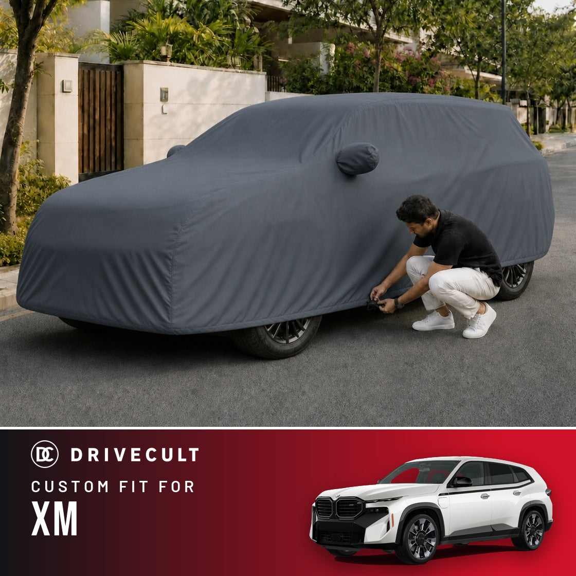 BMW Xm DriveCult Titan custom-fit waterproof car body cover
