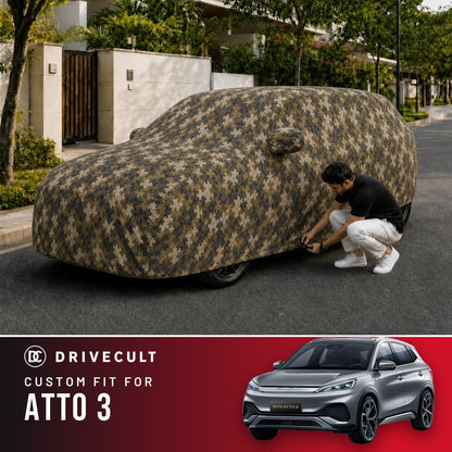 BYD Atto 3 DriveCult Phantom custom-fit waterproof car body cover