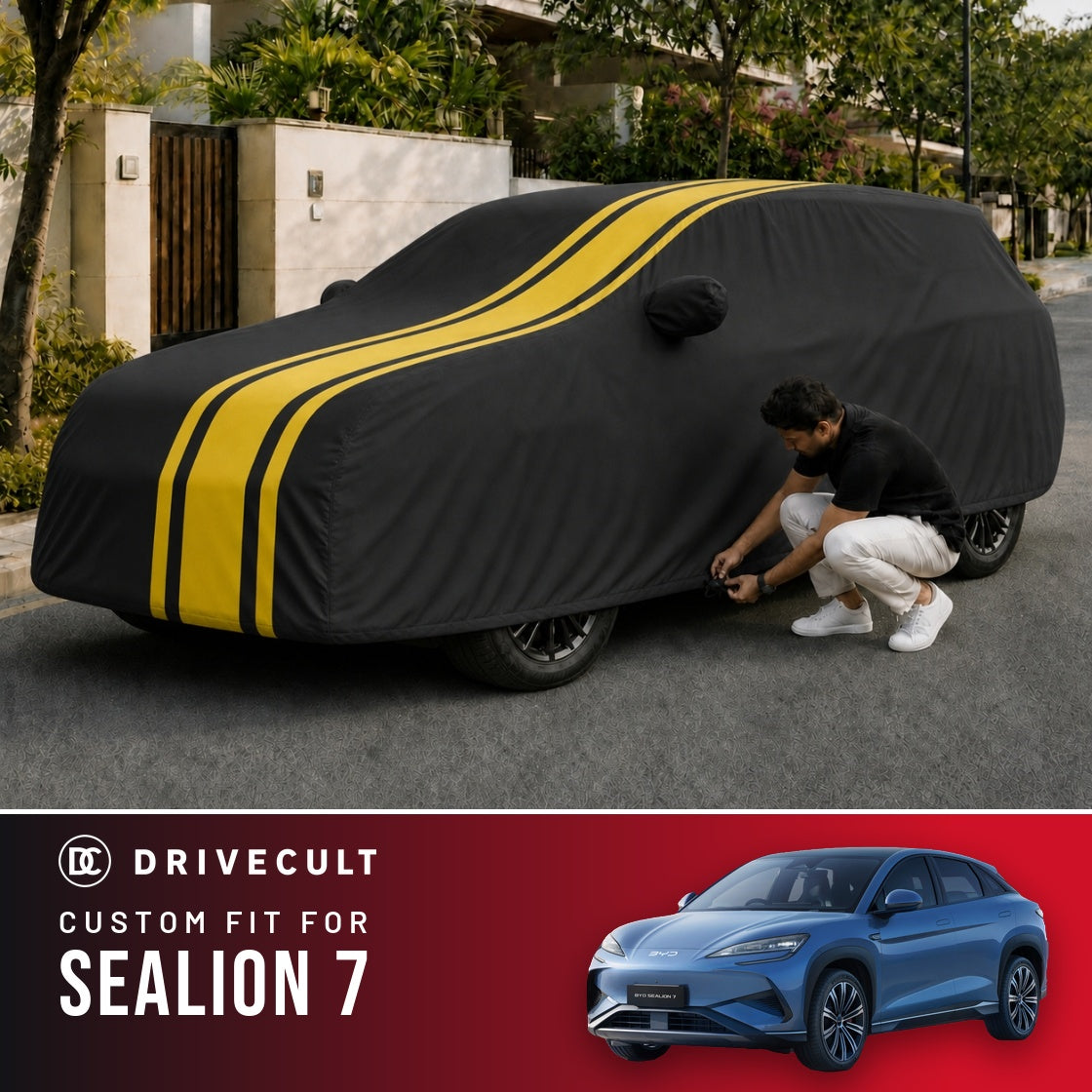BYD Sealion 7 DriveCult Blaze custom-fit waterproof car body cover