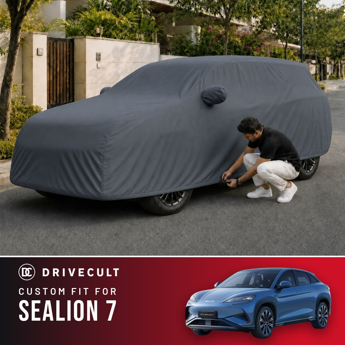 BYD Sealion 7 DriveCult Titan custom-fit waterproof car body cover