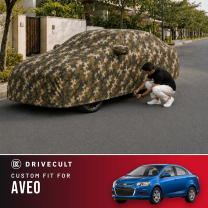 Chevrolet Aveo DriveCult Phantom custom-fit waterproof car body cover