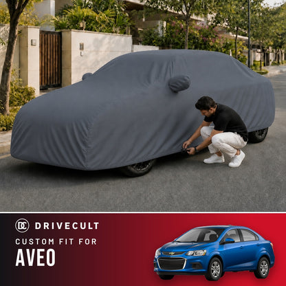 Chevrolet Aveo DriveCult Titan custom-fit waterproof car body cover