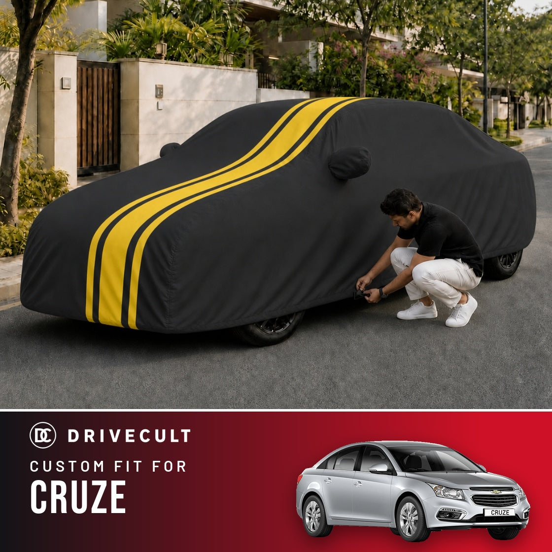 Chevrolet Cruze DriveCult Blaze custom-fit waterproof car body cover